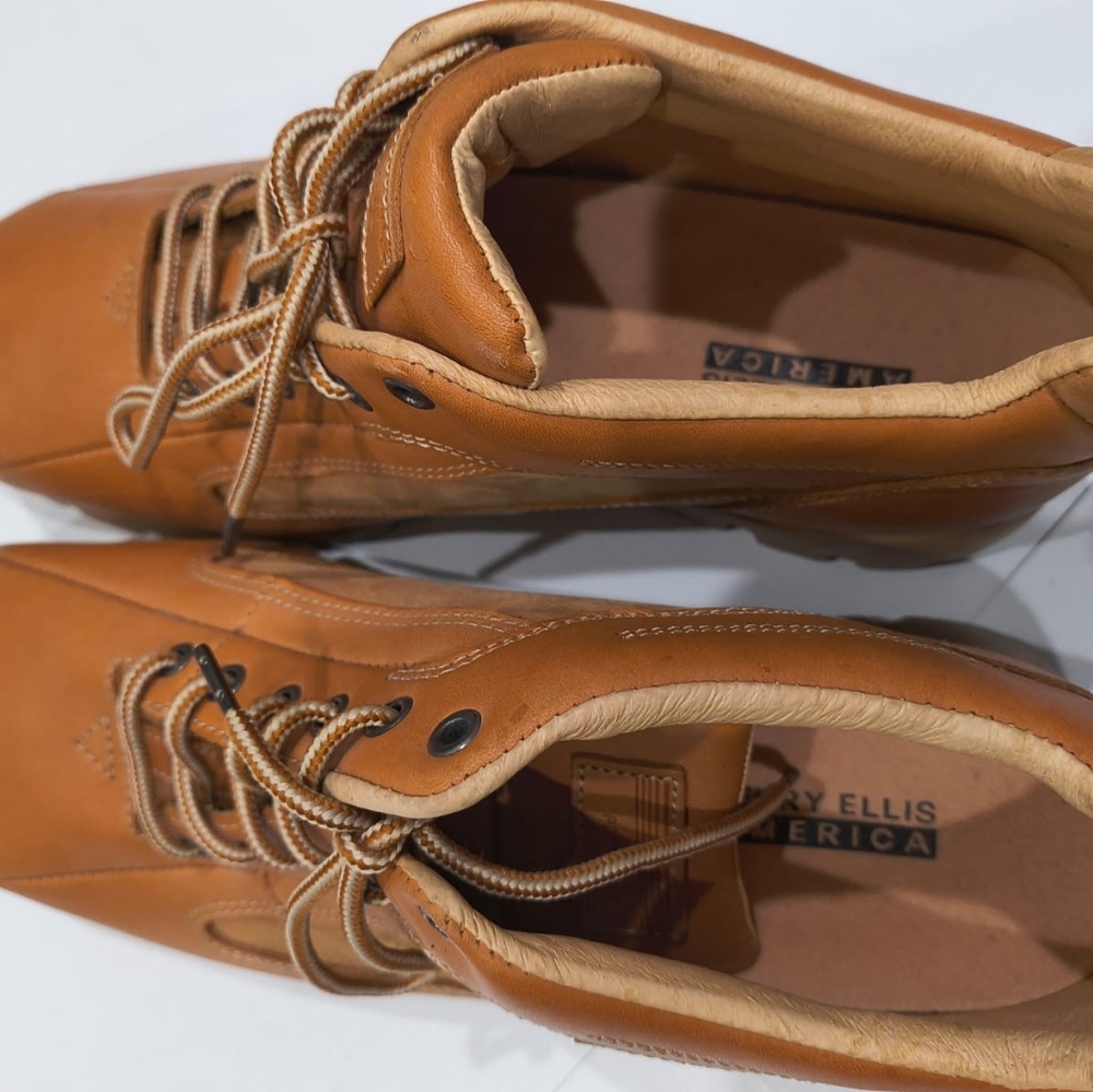 Perry Ellis Men's Tan Leather Shoes 13W